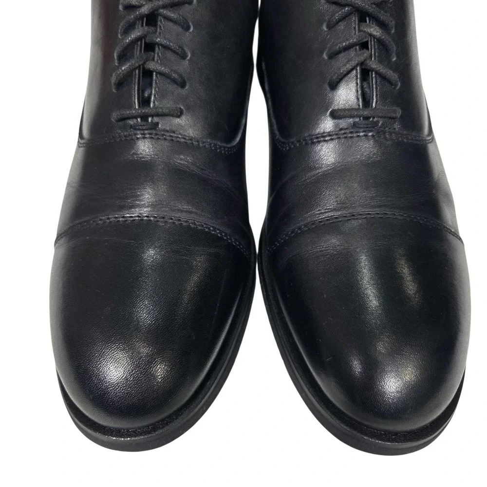 Frye Scott Cap Toe‎ Oxford Mens 8.5 Black Leather Lace Up Dress Shoes 3480168